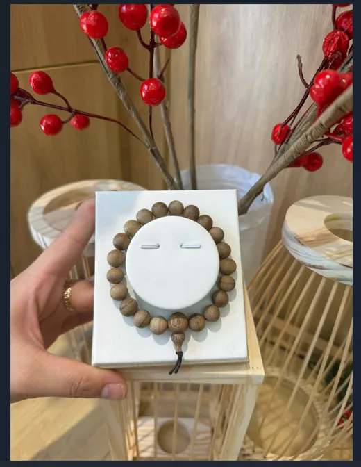 Pearl Bead Agarwood Bracelet – Natural Vietnamese Oud (10mm, Elegant &amp; Refined)